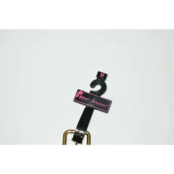 Betsey Johnson Red Gold Tone Chain Link Belt - Picture 2 of 4